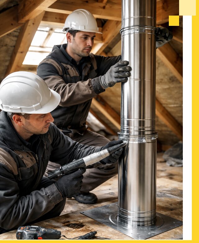Монтаж дымоходов для каминов в Карпинске с гарантией качества