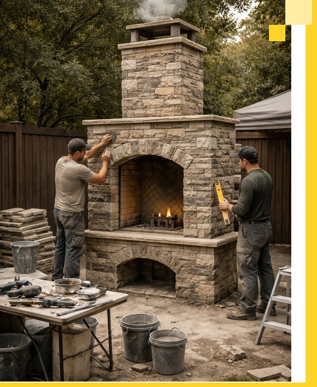 Проектирование и установка уличных каминов в Карпинске