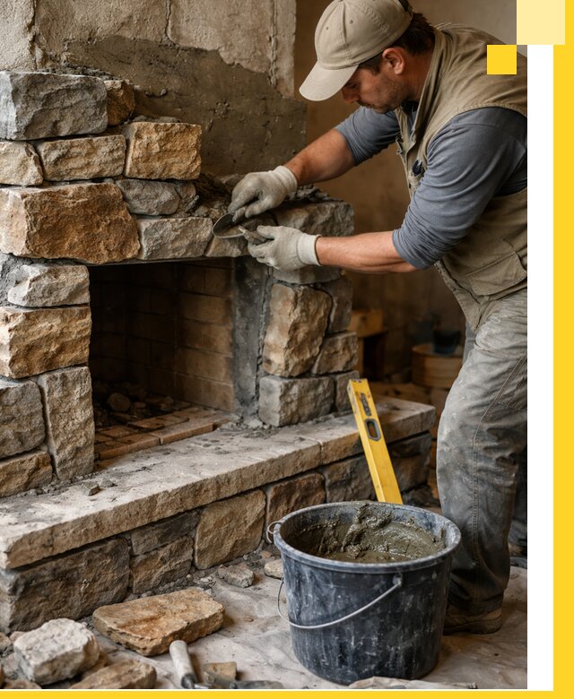 Изготовление и установка каменных каминов под ключ в Карпинске