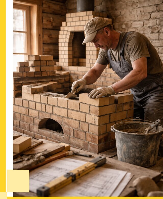 Кладка печей из кирпича в Карпинске цены от 30804 р. - ЭриданКпн