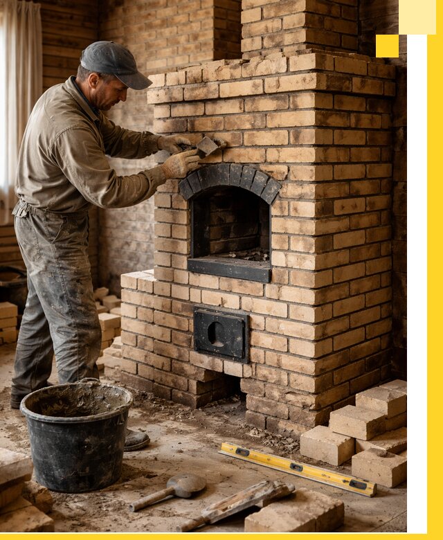 Кирпичные печи под ключ в Карпинске: проектирование и кладка