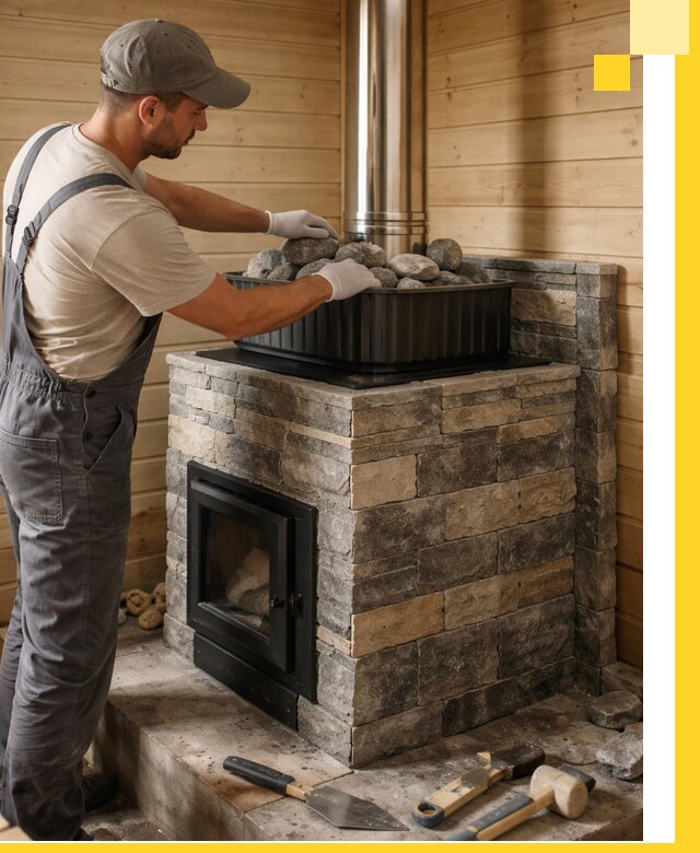 Печи для парной в Карпинске, производство, монтаж и обслуживание