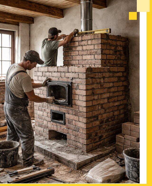 Печи для загородного дома под ключ в Карпинске — монтаж и сервис