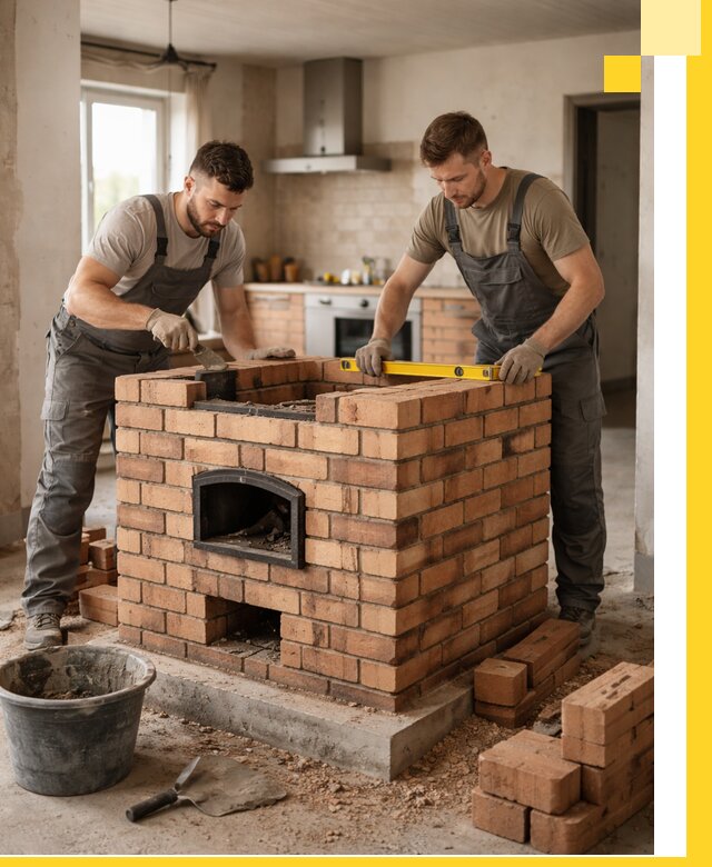 Установка и монтаж печей в частном доме в Карпинске под ключ