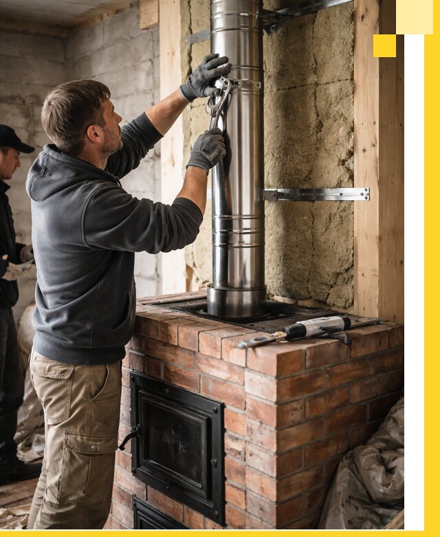 Изготовление и монтаж печей и дымоходов под ключ в Карпинске