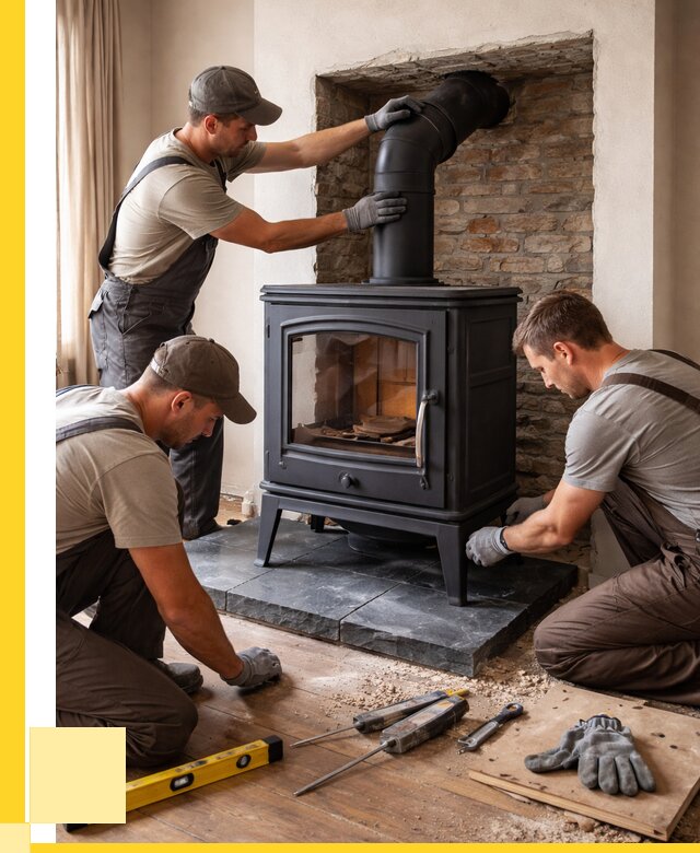 Монтаж печи камина в частном доме в Карпинске от 25670 р. | ЭриданКпн