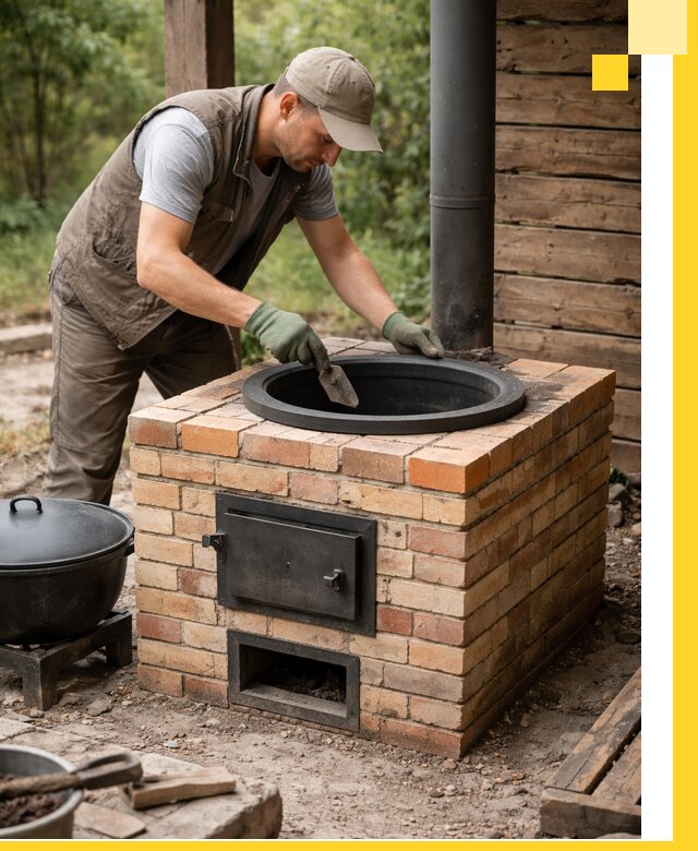 Изготовление и установка печей для казана в Карпинске под ключ