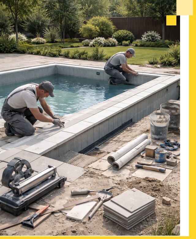 Строительство открытых бассейнов под ключ в Карпинске профессионально