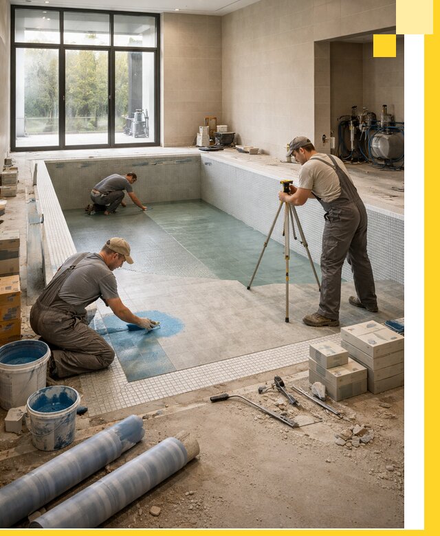 Проект и строительство закрытых бассейнов в Карпинске под ключ