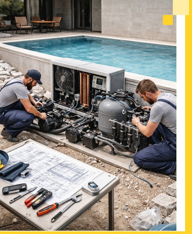 Проектирование и монтаж бассейнов с подогревом в Карпинске