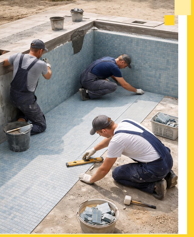 Укладка и установка плитки для бассейнов под ключ в Карпинске