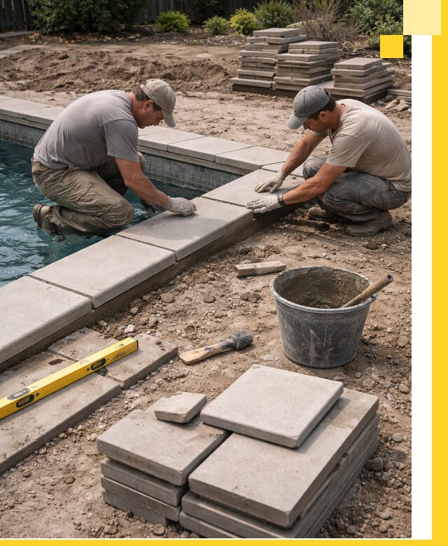 Установка и изготовление копингового камня для бассейнов в Карпинске