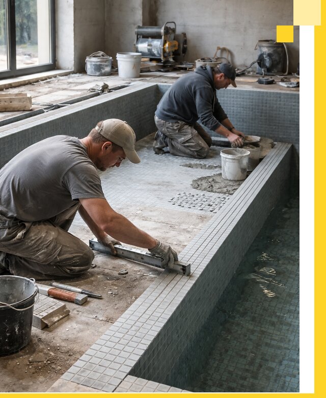 Строительство бассейна в частном доме в Карпинске под ключ