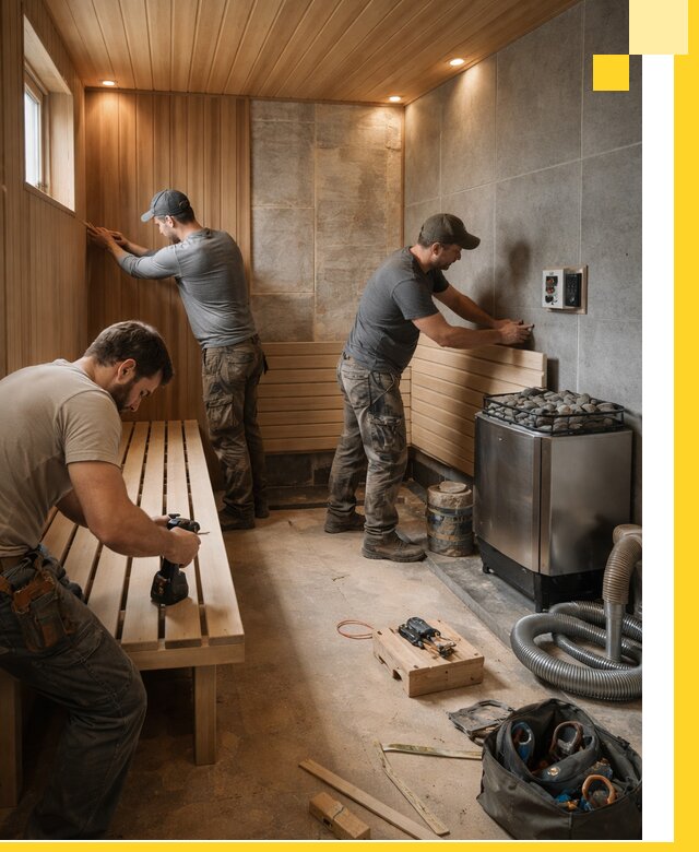 Сауны под ключ в Карпинске, проектирование, строительство, отделка