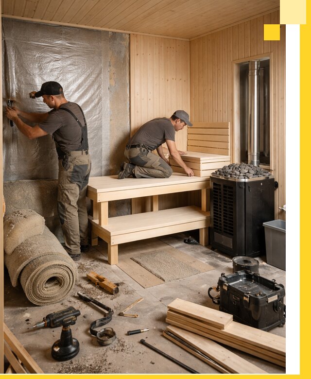 Проекты саун под ключ в Карпинске дизайн и строительство