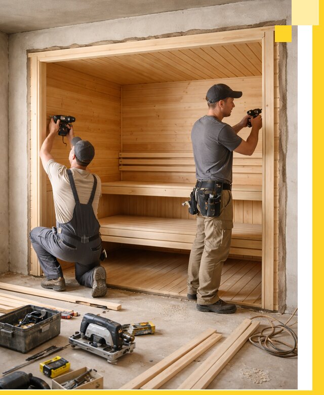 Монтаж саун под ключ в Карпинске — проектирование и установка