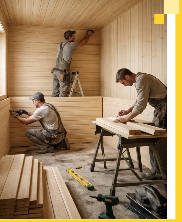 Обшивка саун в Карпинске из натуральной древесины под ключ