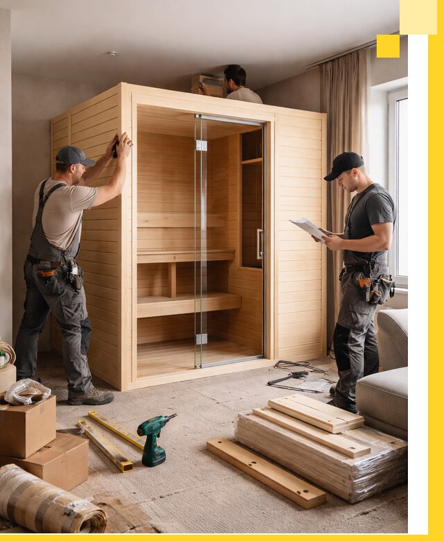 Установка и благоустройство саун в квартире в Карпинске