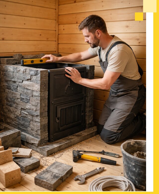 Производство и установка печей для саун под ключ в Карпинске