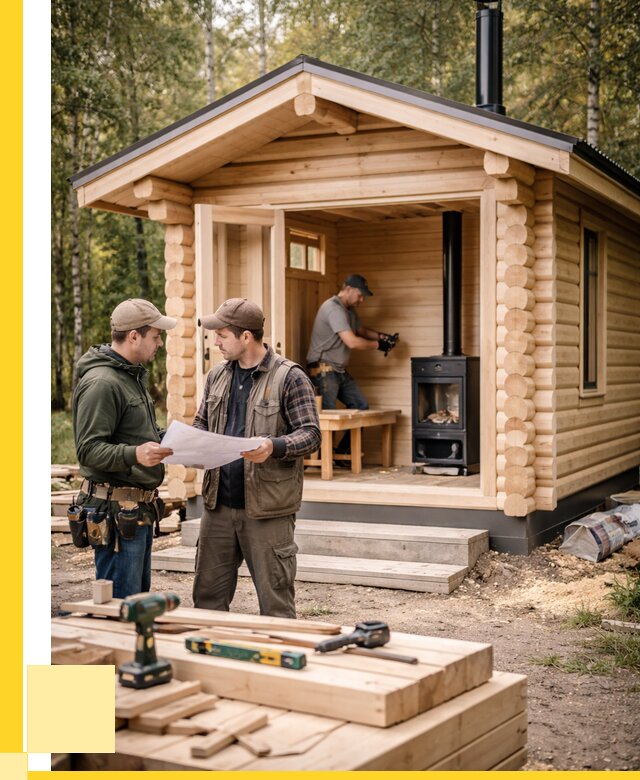 Монтаж бань под ключ в Карпинске — от 205360 р. | ЭриданКпн