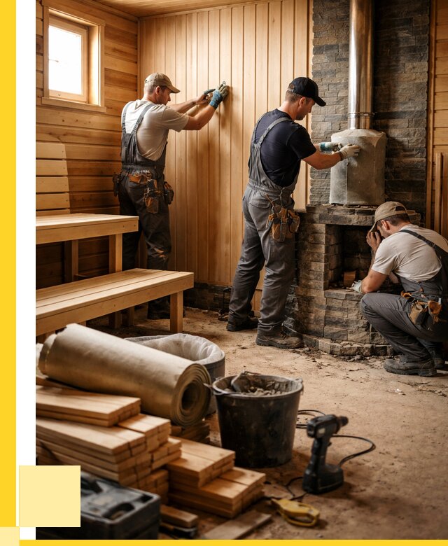 Ремонт бань под ключ в Карпинске от 46206 р. | ЭриданКпн