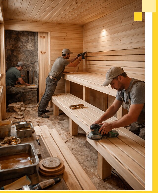 Профессиональная отделка бань в Карпинске под ключ, с гарантией