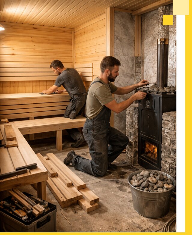 Дизайн и строительство интерьеров бань под ключ в Карпинске