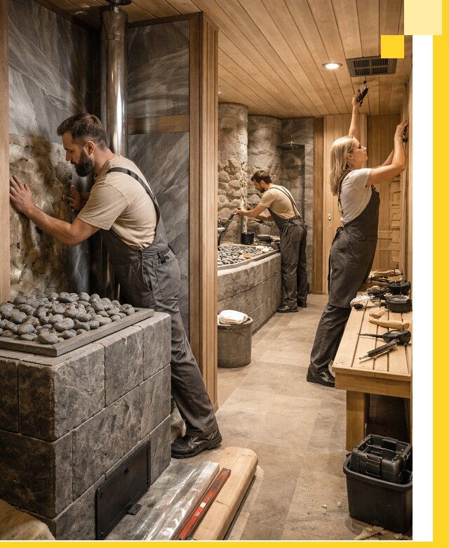 Строительство бань и SPA процедур в Карпинске под ключ и отделкой