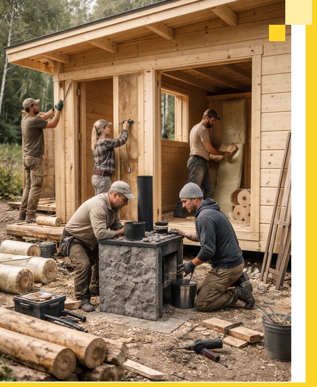 Купить баню под ключ в Карпинске строительство монтаж отделка