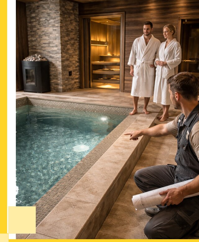 Проект бани с бассейном под ключ в Карпинске от 66742 р. | ЭриданКпн