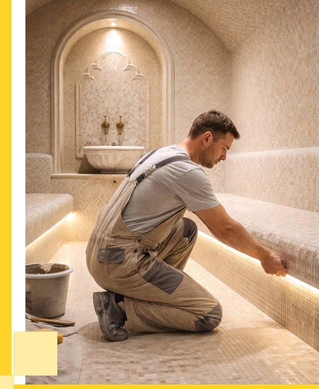 Отделка хамамов под ключ в Карпинске от 5647 р. | ЭриданКпн