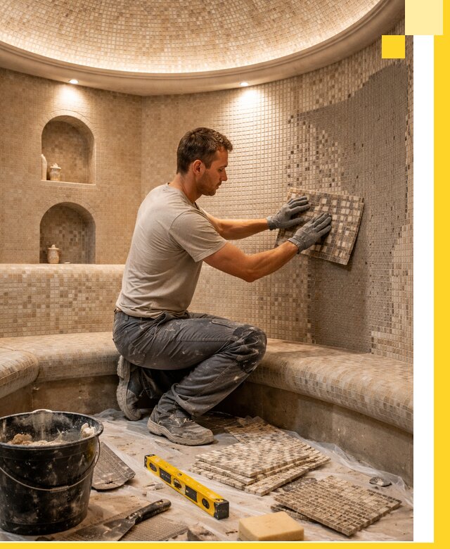 Устройство и монтаж домашнего хамама под ключ в Карпинске