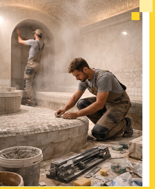 Профессиональный дизайн хамама и SPA под ключ в Карпинске