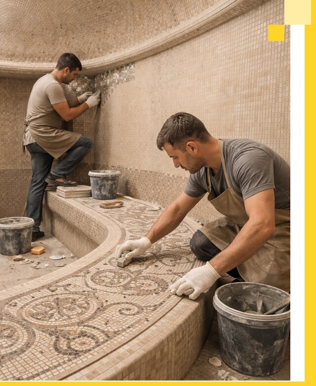 Плитка для хамама в Карпинске, укладка, подбор и поставка