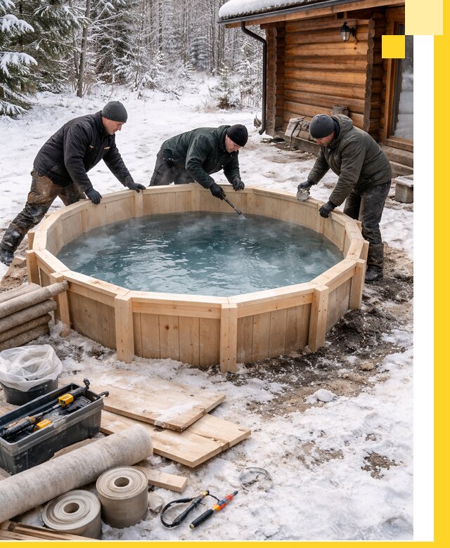 Изготовление и установка ледяных купелей под ключ в Карпинске